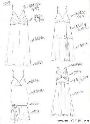 家居服手稿作品-家居服手稿款式图