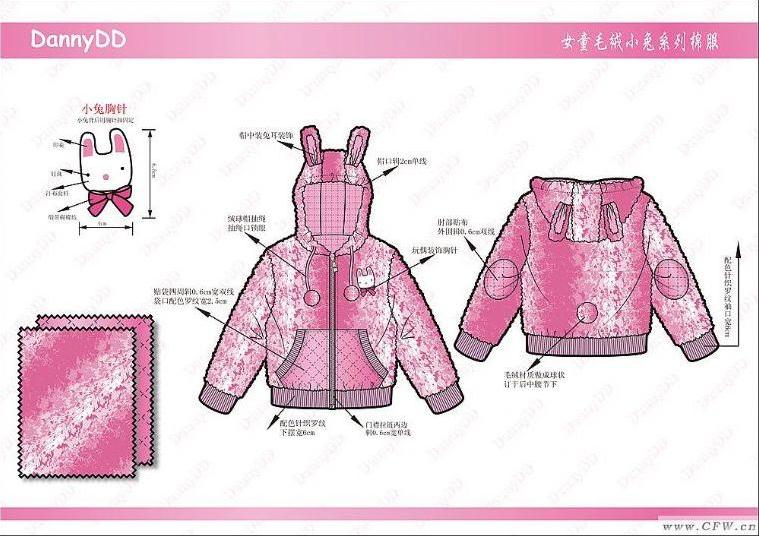 小兔棉服系列作品-小兔棉服系列款式图