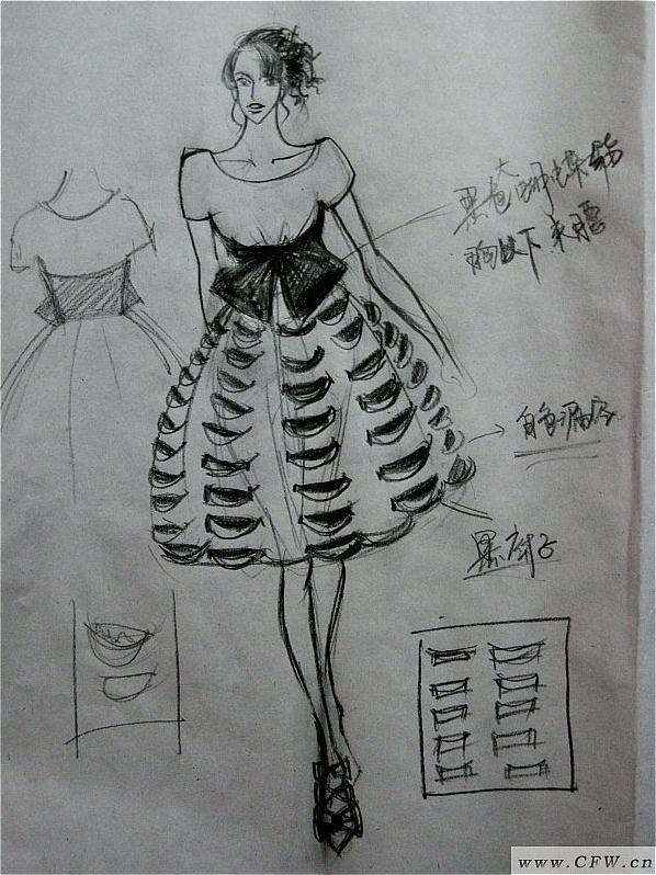 黑白-女装设计-服装设计