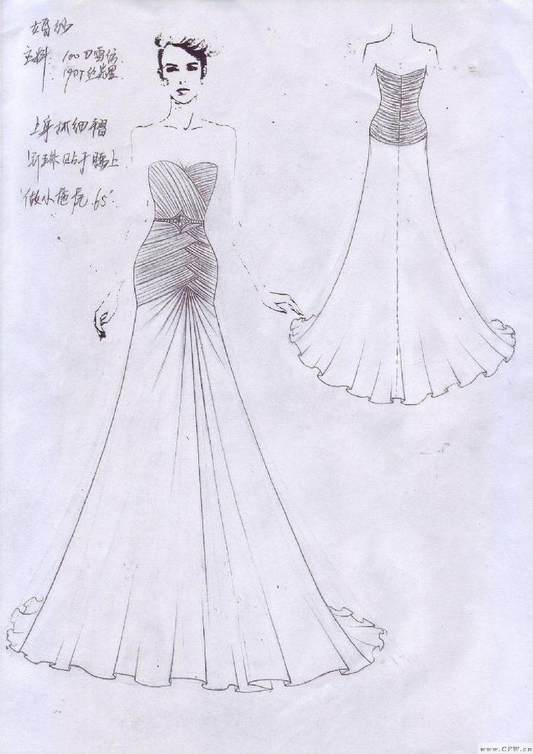 婚纱礼服作品-婚纱礼服款式图