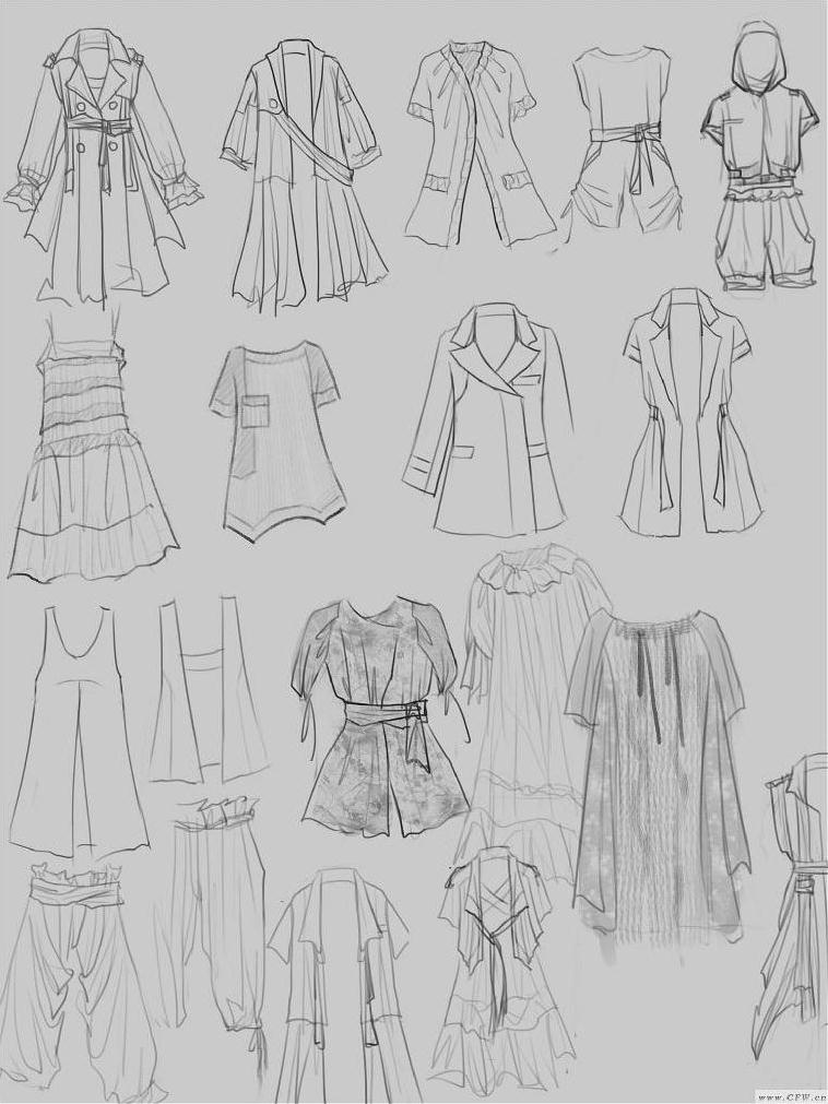 作品-女装系列集!款式图