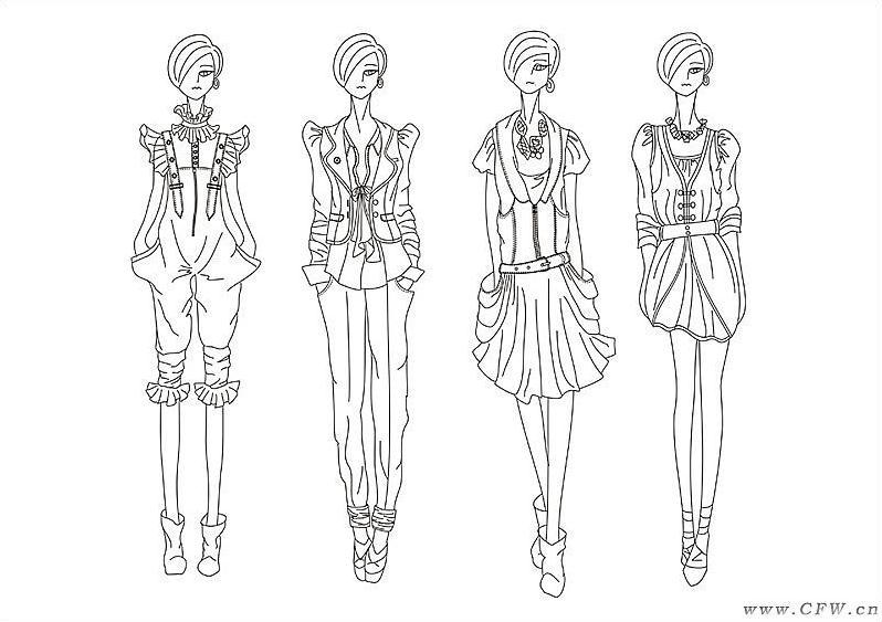 女装(coreldraw绘制)-女装设计-服装设计