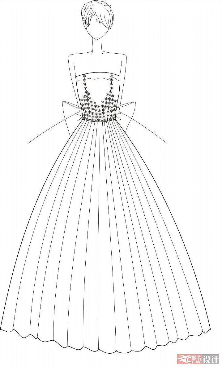 作业-婚纱礼服设计-服装设计