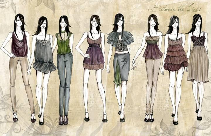 ol女装效果图-女装设计-服装设计