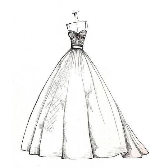 婚纱手稿-婚纱礼服设计