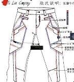 牛仔裤款式工艺单