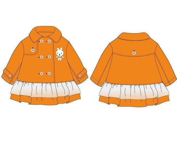秋冬外套款式图-童装设计