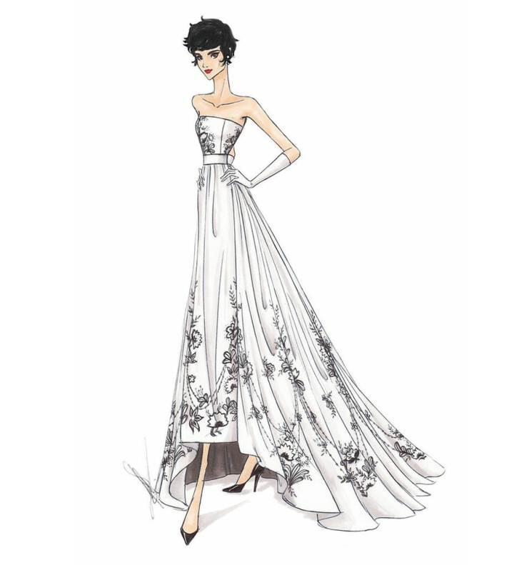 婚纱礼服图稿搜集作品-婚纱礼服图稿搜集款式图
