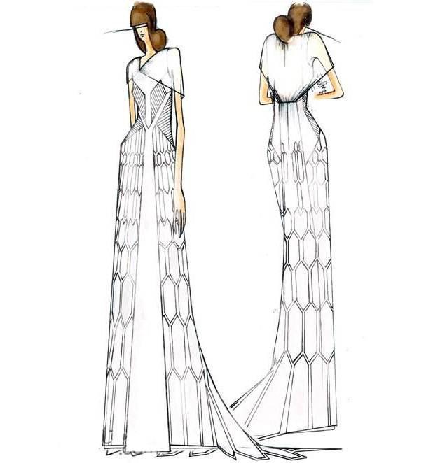 礼服图稿-婚纱礼服设计-服装设计