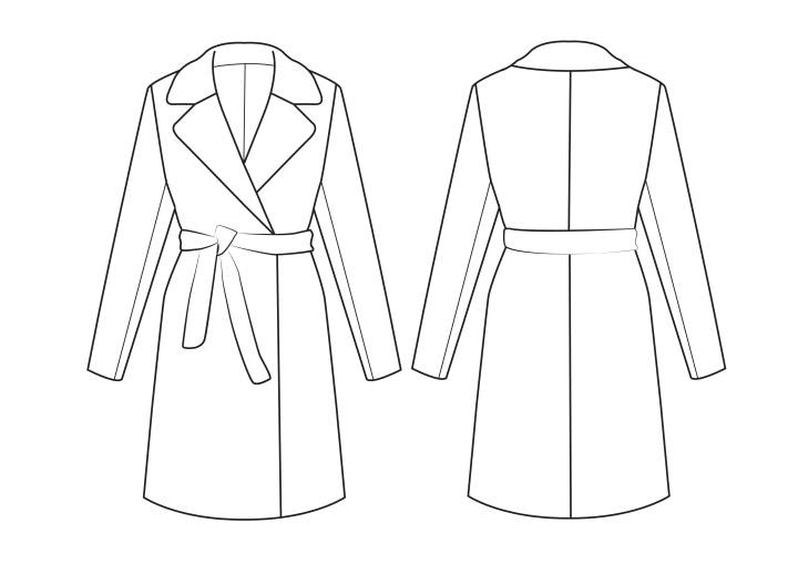 大衣作品-大衣款式图