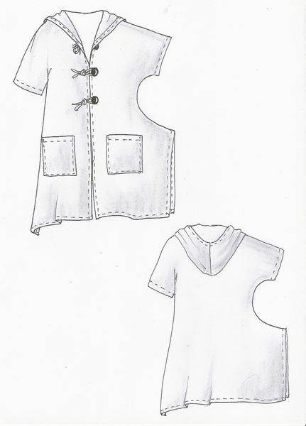 手绘短袖外套-女装设计-服装设计