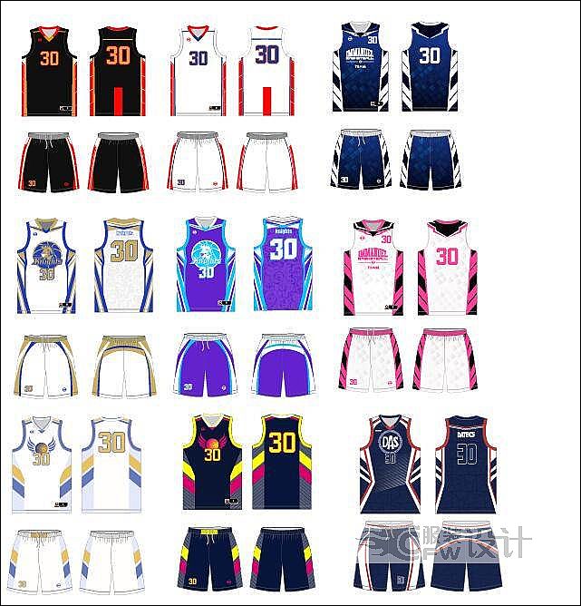 篮球服-其他设计-矢量图-服装矢量模板