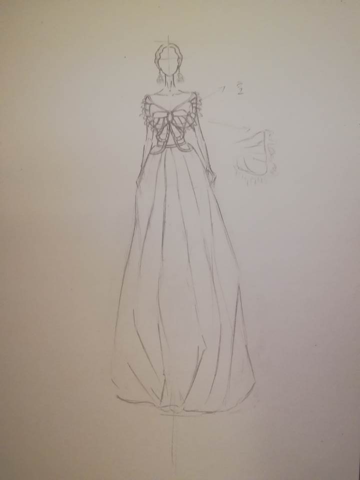 蝴蝶-礼服-礼服-矢量图-服装矢量模板