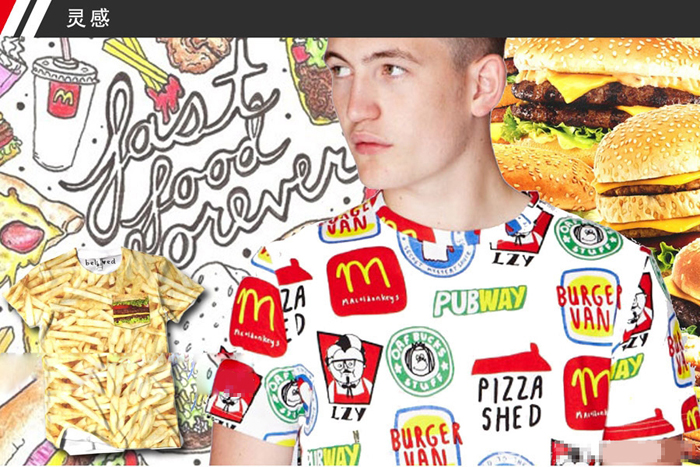 男装图案趋势:快餐文化-服装趋势预测-服装设计