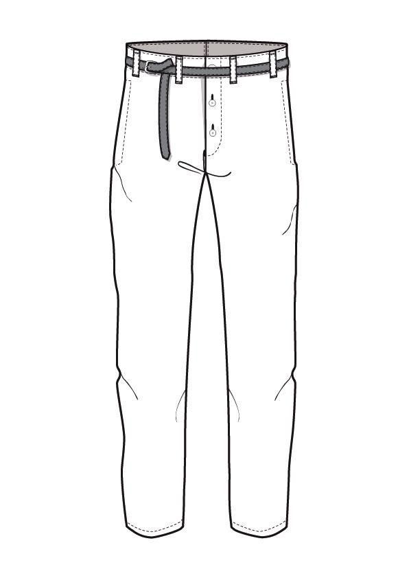 男装休闲裤款式图